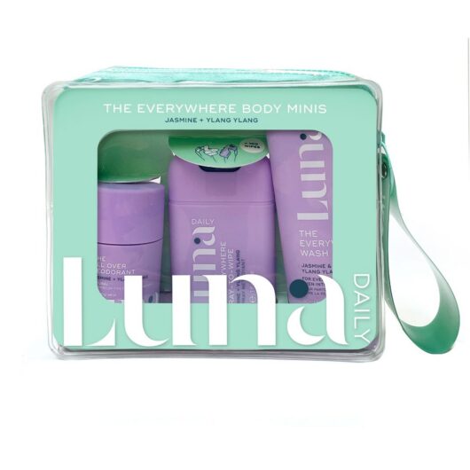 LUNA DAILY The Everywhere Body Minis Kit 3 Step Microbiome And Ph Balancing Care Routine Wash Spray To Wipe Deodorant