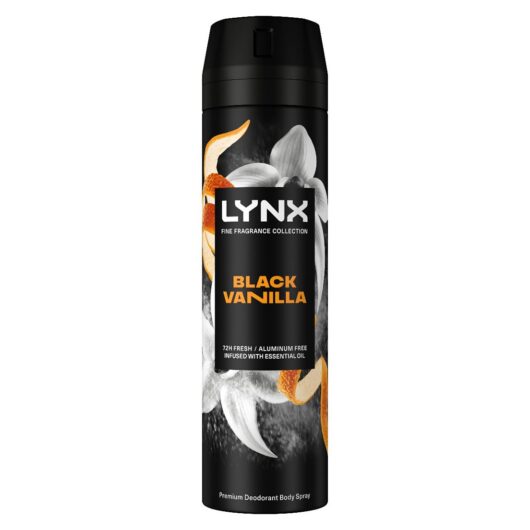 Lynx Black Vanilla 72Hr Premium Body Spray200 ml, 200ml