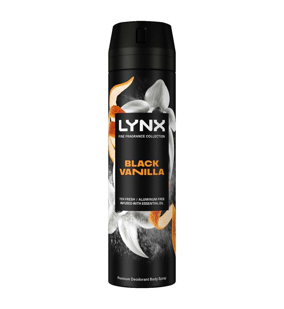 Lynx Black Vanilla 72Hr Premium Body Spray200 ml, 200ml