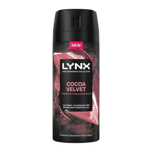 Lynx Fine Fragrance Cocoa Velvet 72Hr Deodorant Spray 150ml