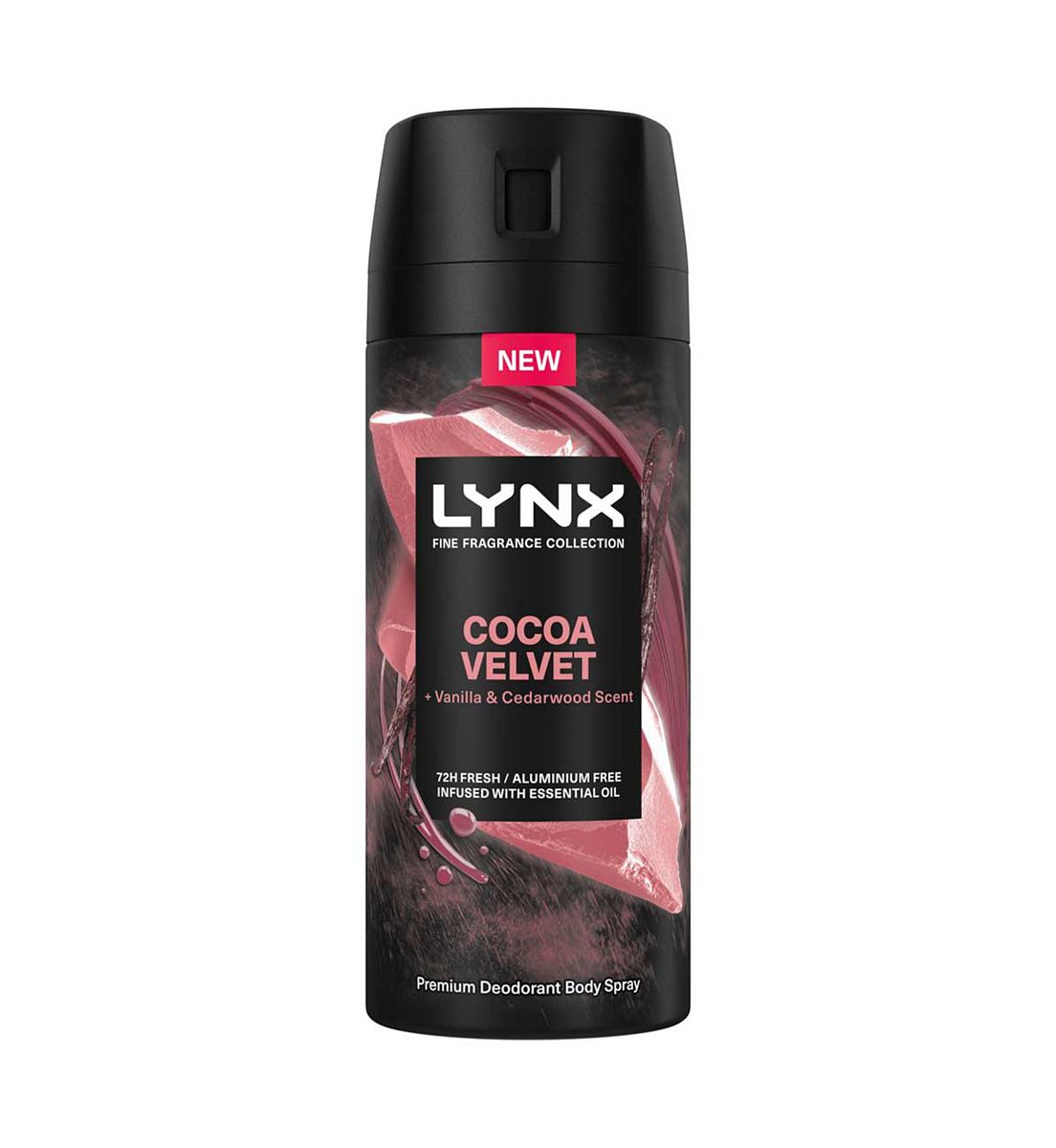 Lynx Fine Fragrance Cocoa Velvet 72Hr Deodorant Spray 150ml