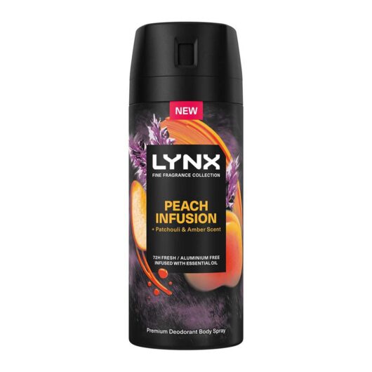 Lynx Fine Fragrance Peach Infusion 72Hr Deodorant Spray 150ml