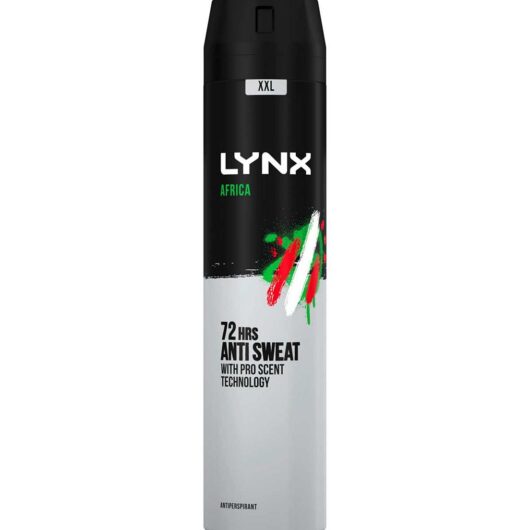 Lynx Xxl Africa 72-Hour Protection Antiperspirant Deodorant Aerosol Spray For All-Day Freshness250 ml, 250ml