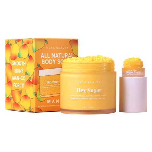 NCLA Beauty Hey Sugar Mango Body Scrub + Bonus Mini Lip