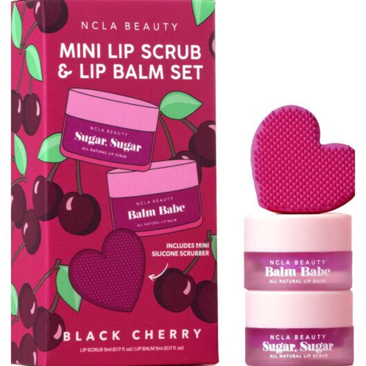NCLA Beauty Ncla Black Cherry Lip Set 2 Pcs - 5Ml Mini Scrub + Balm