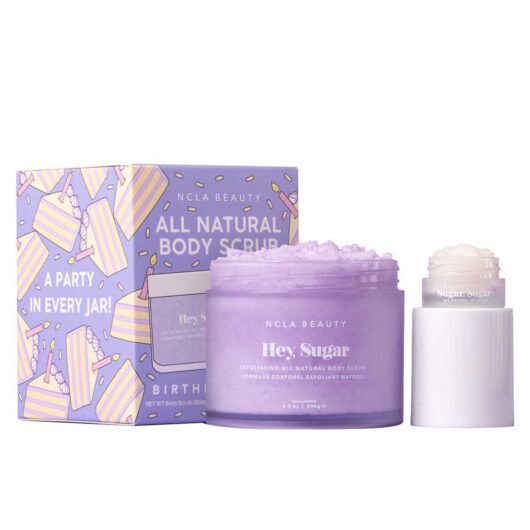 NCLA Beauty Ncla Hey Sugar Birthday Cake Lip & Body Scrub 2 Pcs Set - 5Ml Mini +250 ml