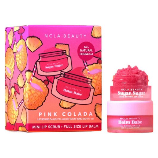 NCLA Beauty Ncla Pink Colada Lip Care 2 Pcs Set - 5Ml Mini Scrub + 10Ml Balm Br/>