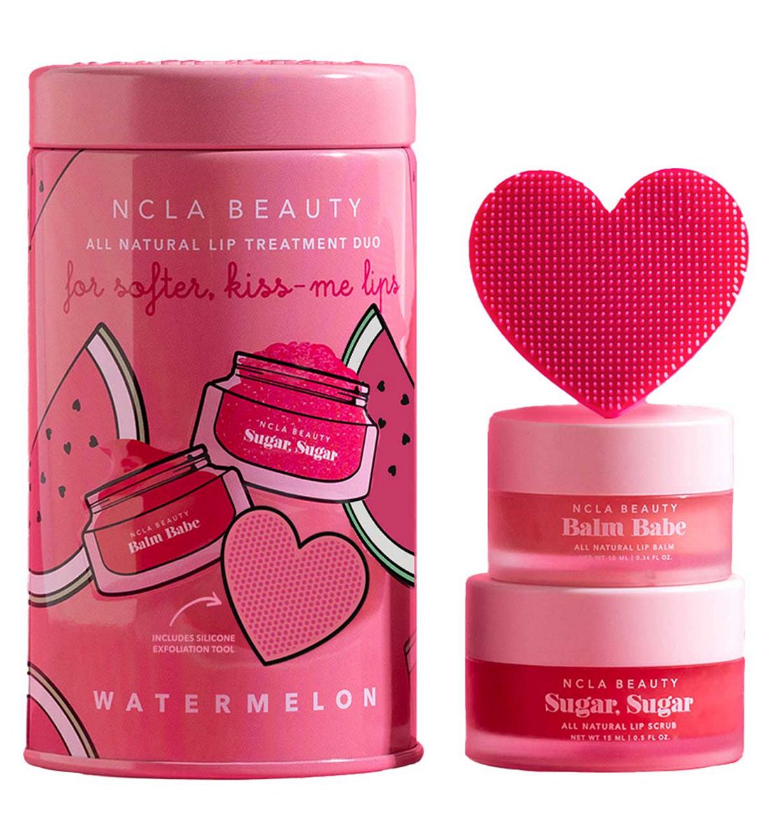 NCLA Beauty Ncla Watermelon Lip Care 2 Pcs Set - 5Ml Balm + Scrub