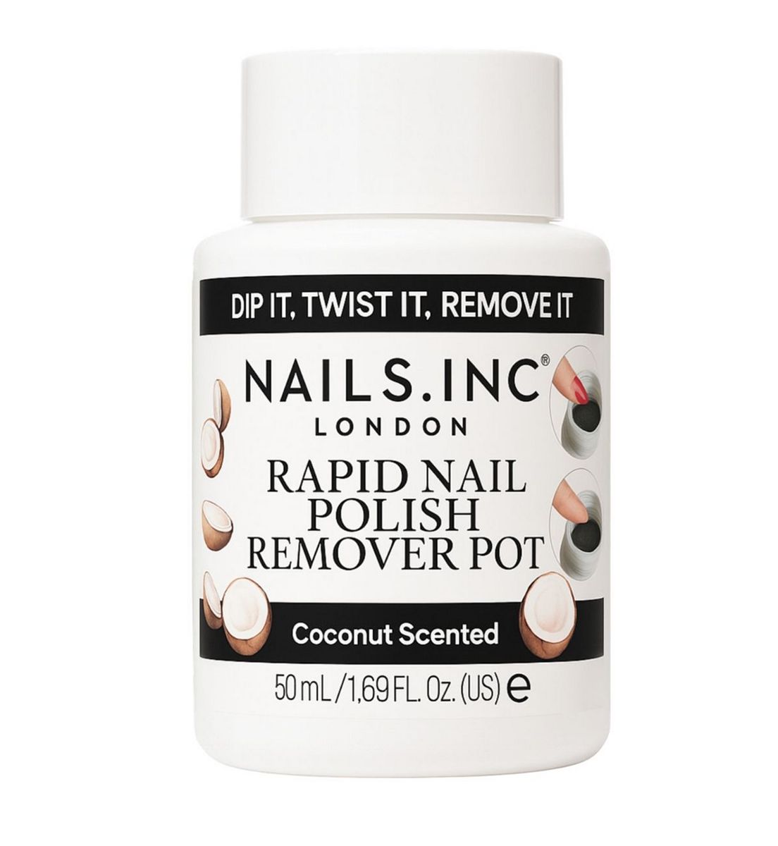 Nails Inc Nails.inc Rapid Nail Polish Remover Pot Coconut Scented 50ml