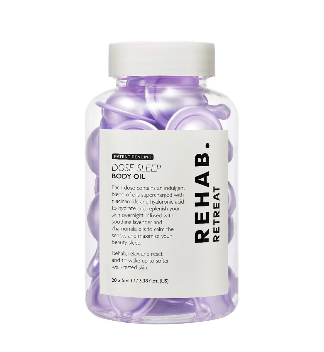 REHAB. Retreat Dose Sleep Body Oil, 5ml