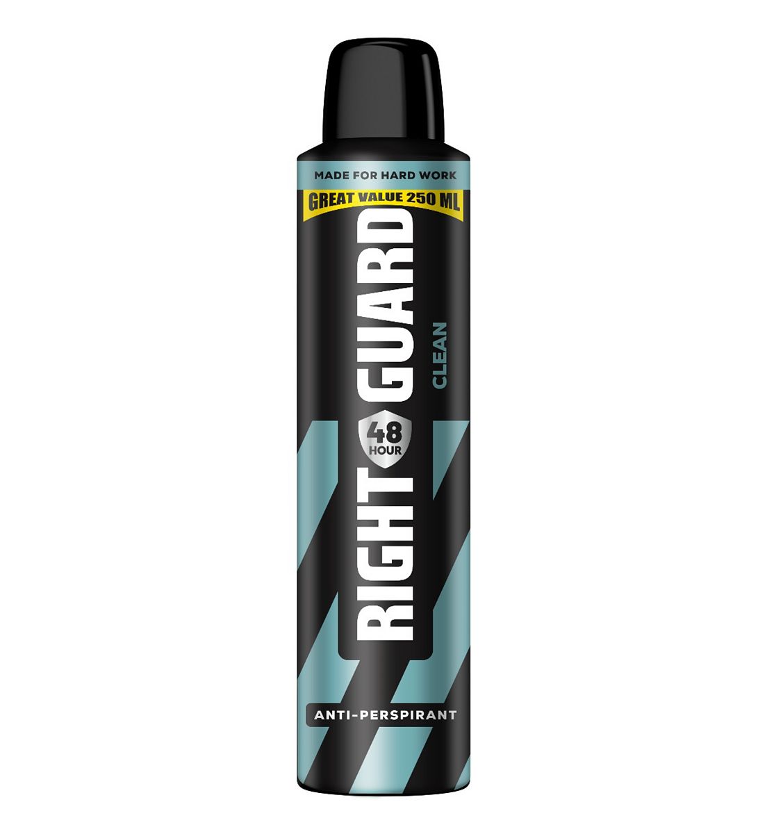 Right Guard Men 48H Clean Antiperspirant Deodorant250 ml, 250ml