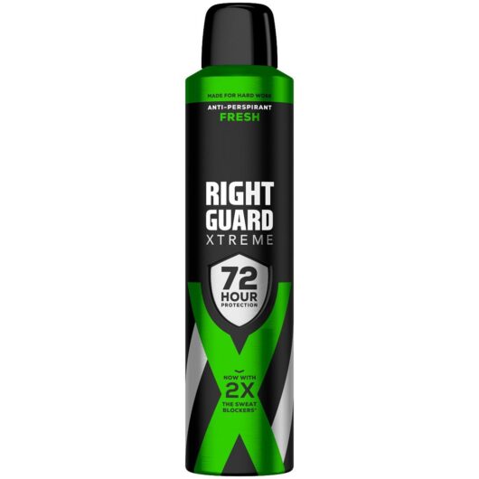 Right Guard Xtreme Men 72H Fresh Antiperspirant Deodorant250 ml, 250ml