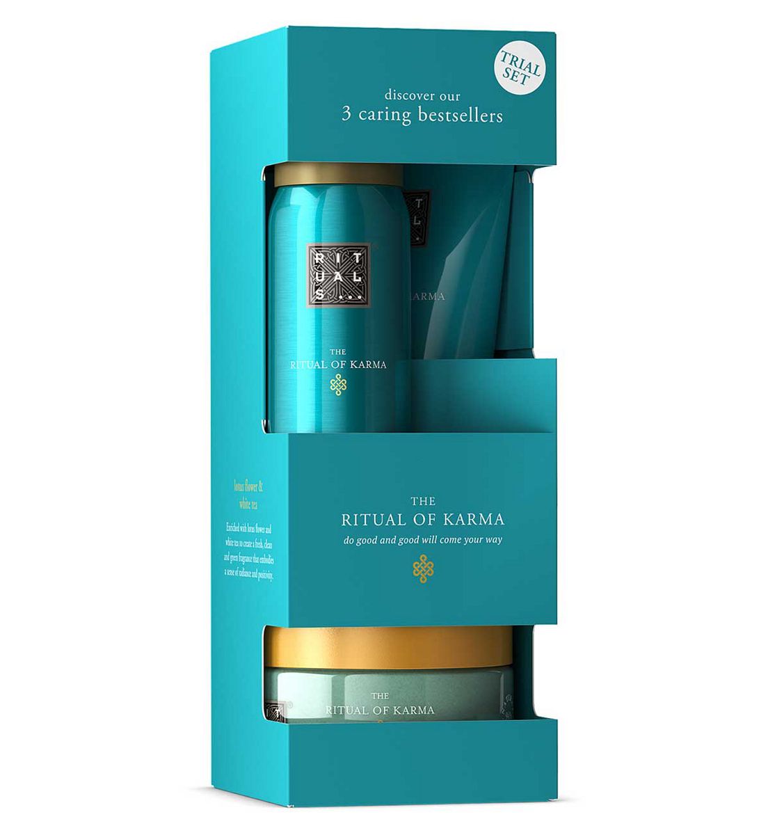 Rituals The Ritual Of Karma Lotus Flower & White Tea Bath Body Trial Set