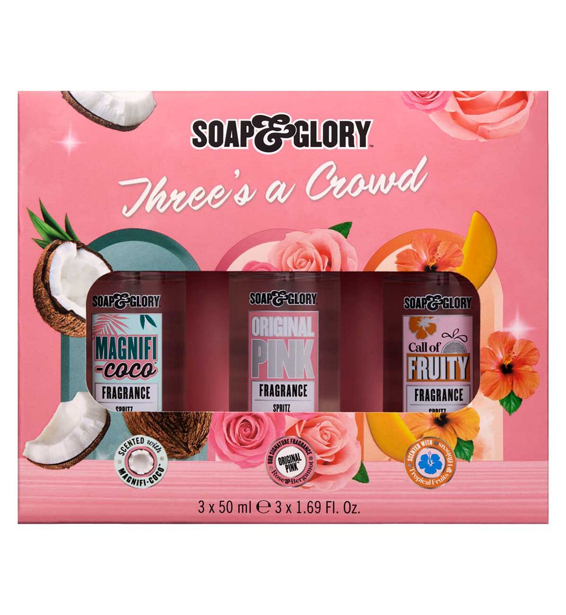 Soap & Glory Three's A Crowd 3 Piece Mini Gift Set