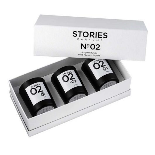 Stories Parfums Stories N°.02 Bougie Parfumée, Perfumed Candle Trio