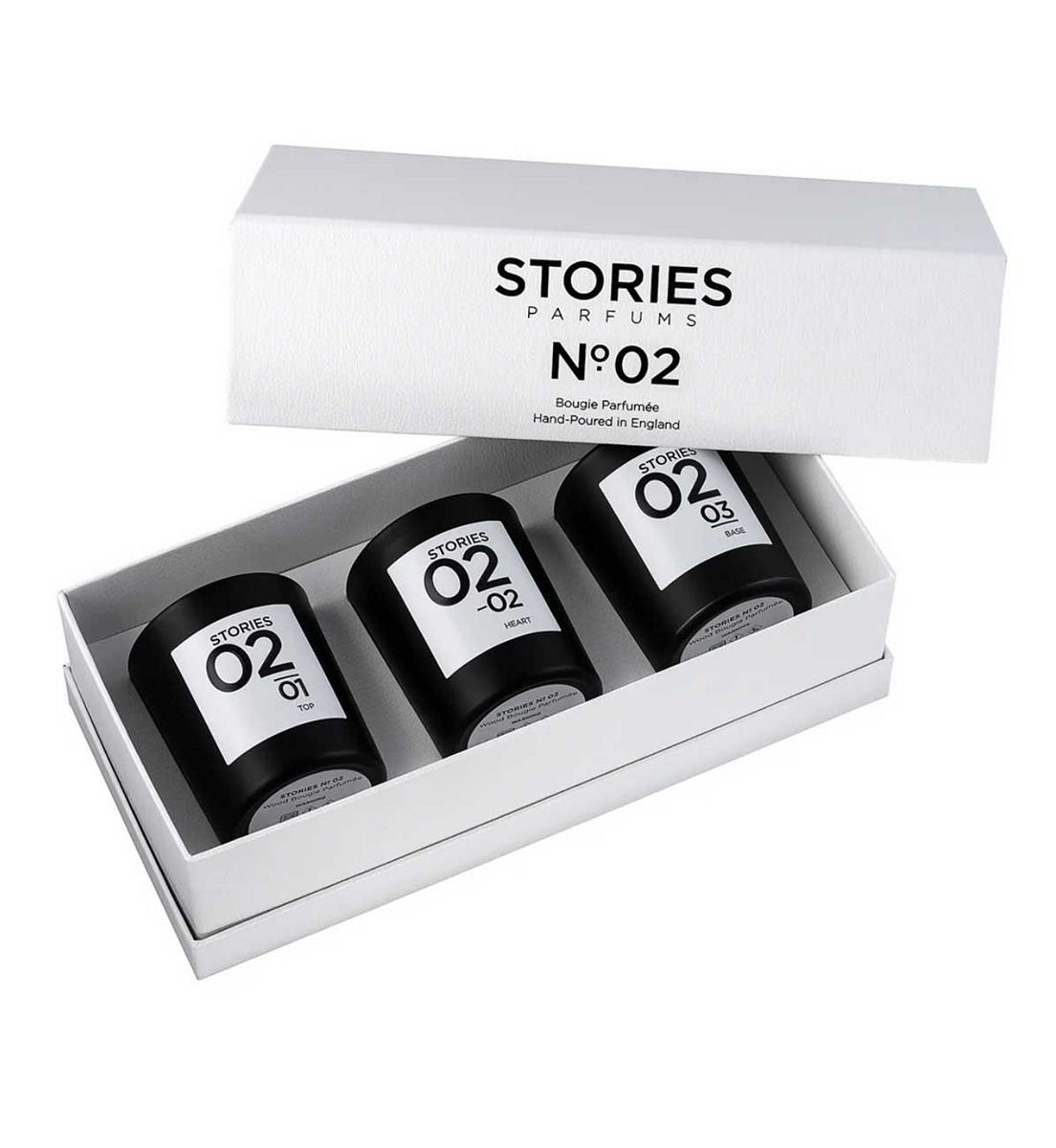 Stories Parfums Stories N°.02 Bougie Parfumée, Perfumed Candle Trio