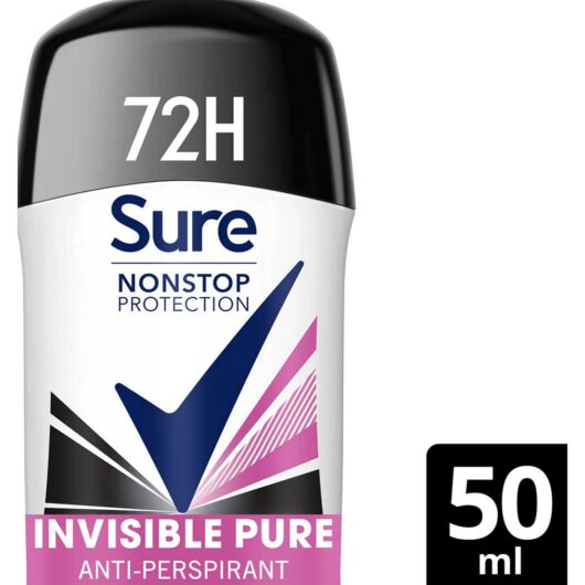 Sure Women Invisible Pure Nonstop Protection Antiperspirant Deodorant Stick 50ml