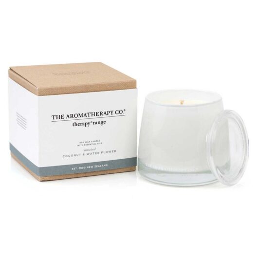 The Aromatherapy Co . Unwind Therapy Candle 260g - Coconut And Water Flower