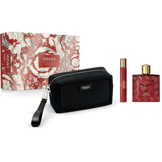 Versace Eros Flame Eau de Parfum 100ml + 10ml with Pouch Gift Set
