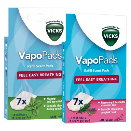 Vicks Vapopads Refill Scent Pads - Menthol & Rosemary Lavender 2 Pack Bundle
