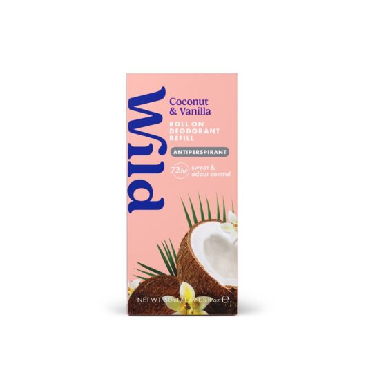 Wild Antiperspirant Coconut & Vanilla Roll On Refill 50ml