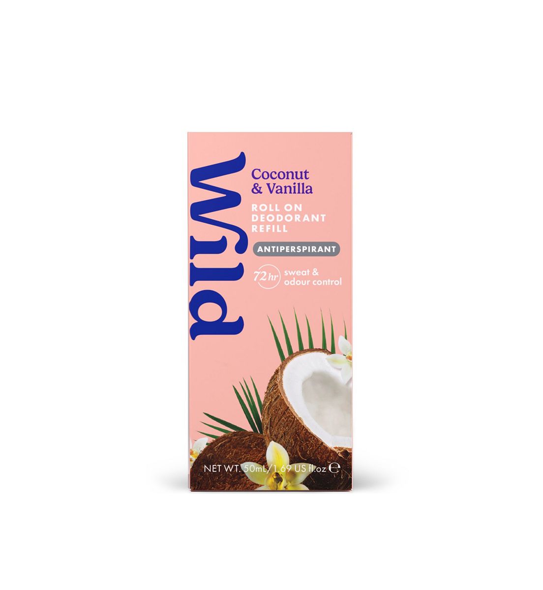 Wild Antiperspirant Coconut & Vanilla Roll On Refill 50ml