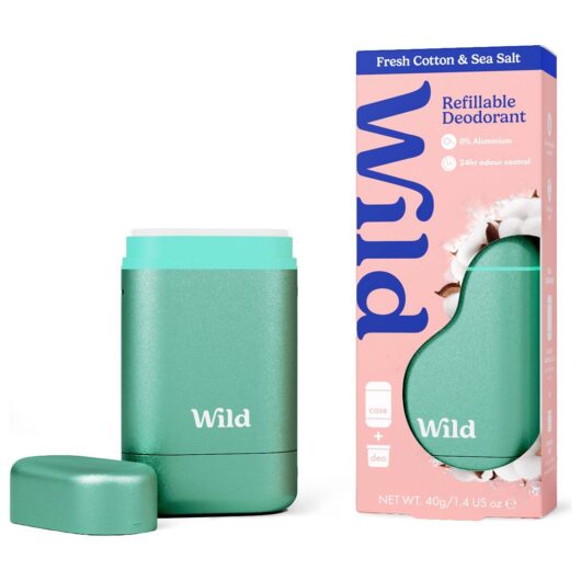 Wild Aqua Case And Fresh Cotton & Sea Salt Deodorant Refill - Starter Pack