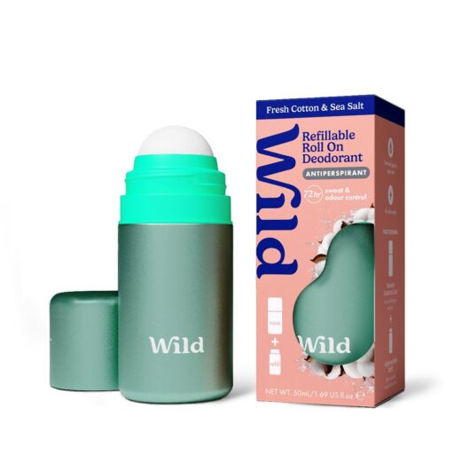 Wild Aqua Roll On Case + Antiperspirant Cotton Refill 50ml