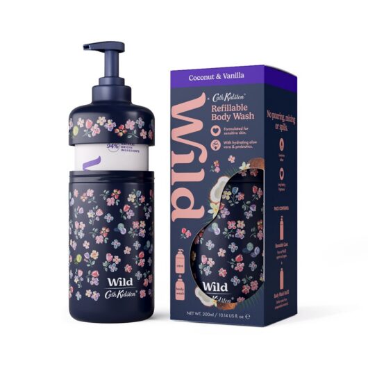 Wild Cath Kidston Marble Ditsy Body Wash Case + Coconut & Vanilla Refill 300ml