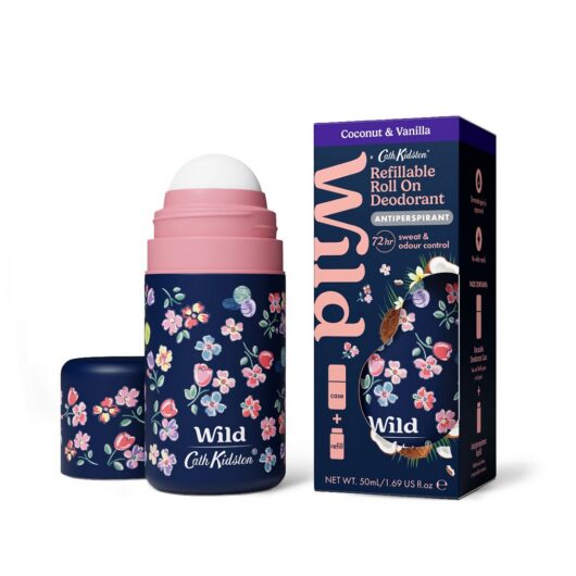 Wild Cath Kidston Roll On Case + Antiperspirant Coconut & Vanilla Refill 50ml