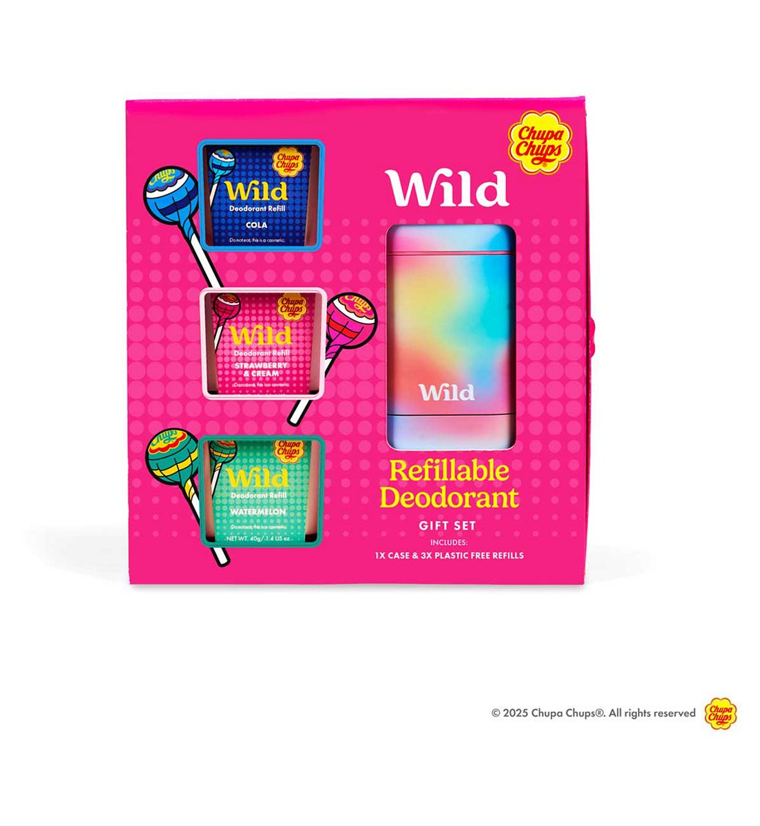 Wild & Chupa Chups Refillable Deodorant Gift Set