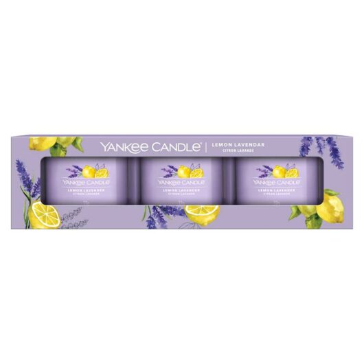 Yankee Candle 3 Pack Mini Filled Votive Lemon Lavender 37G 3S